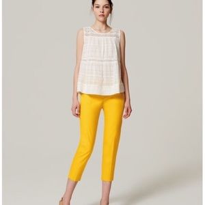 Loft Capri Pants in yellow. Size 0P